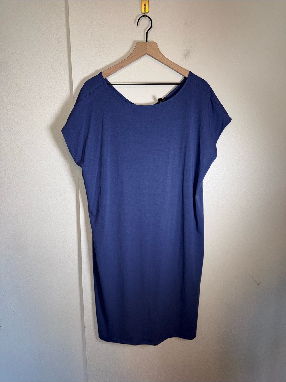 EILEEN FISHER Oversized boat neck flowy Classic periwinkle Shift Dress XL